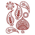Henna Floral Temporary Tattoo (4.5"x6")
